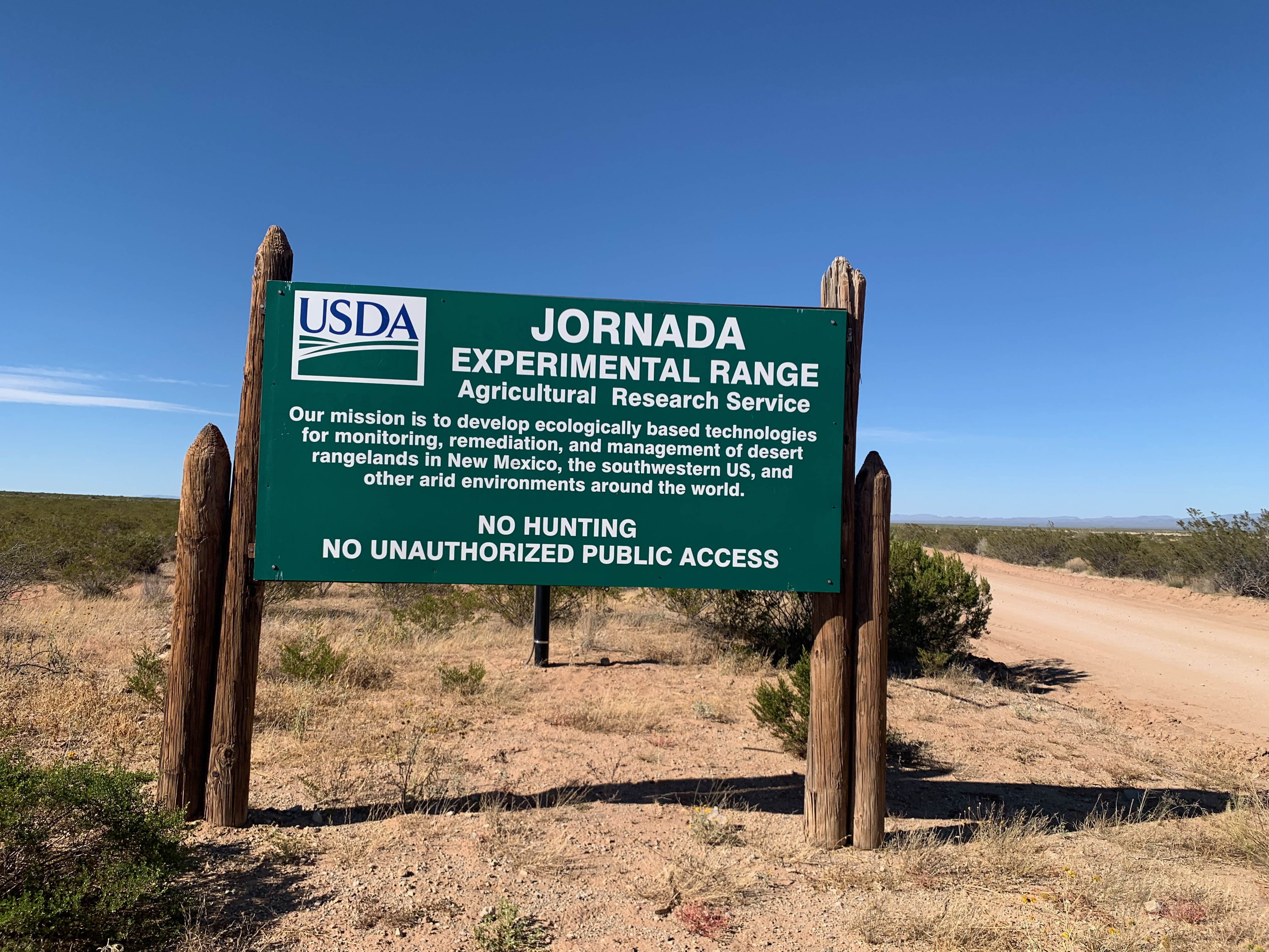 Entrance gate at the Jornada Experimental Range